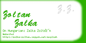 zoltan zalka business card